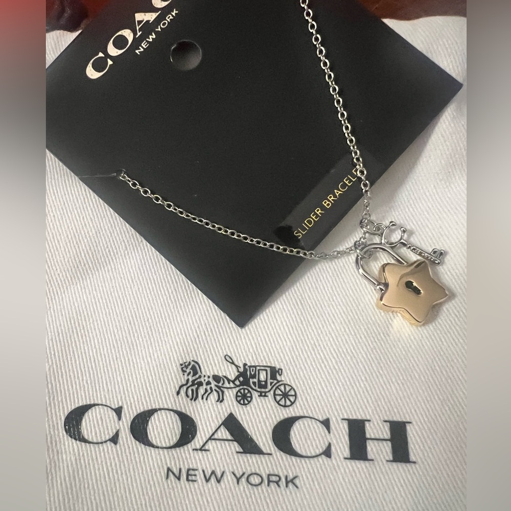 Coach Star Lock and Key Slider Bracelet (New) - Picture 6 of 6